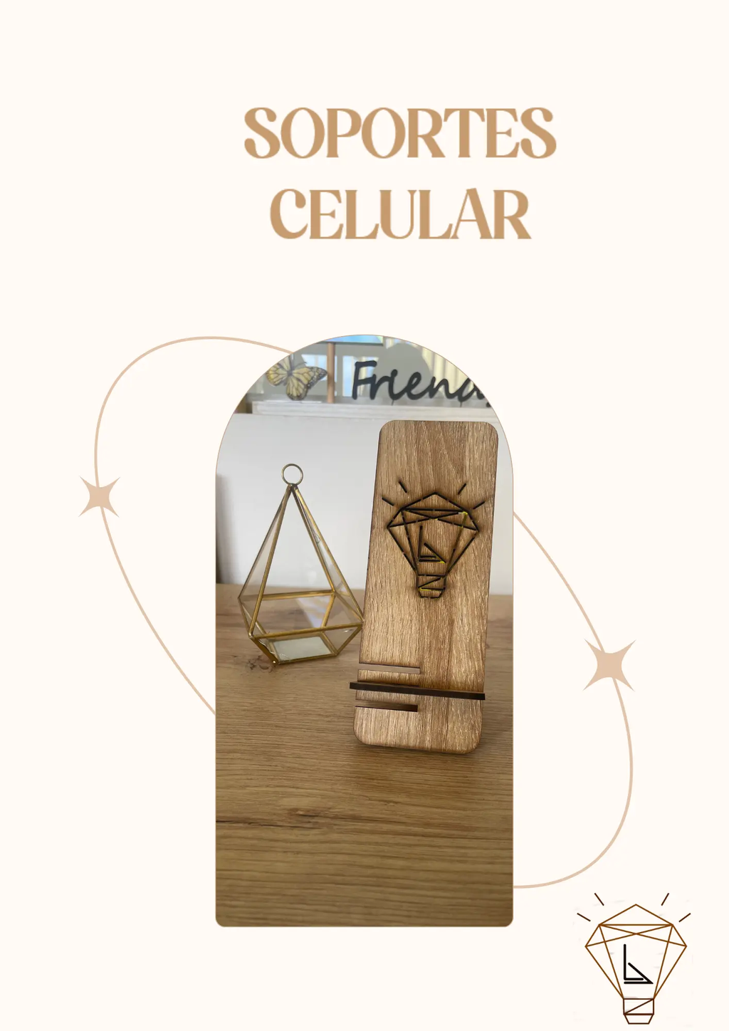 SOPORTE CELULAR PERSONALIZADO - MDF